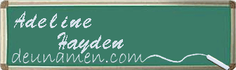 Adeline Hayden Visitenkarte